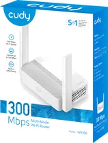 Roteador Cudy WR300S N300 Wifi 300MBPS 2.4GHZ 5P 10/100 5DBI