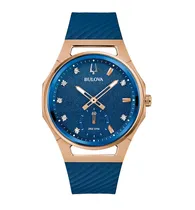 Bulova Reloj 97P174 Blue/Rose Gold