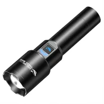 Lanterna LED Smiling Shark SD-5225 / 4 Modos / 5500MAH / Recarregavel - Preto