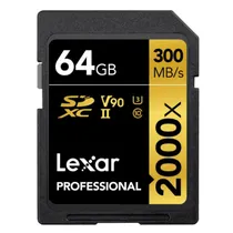 Memoria Lexar SD 64GB Gold 2000X 300MB/s V90