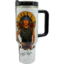 Copo Térmico Weedoo Guns Axl Rose 1.2L com Canudo - White/Black