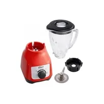 Oster Blstkag-RRD Licuadora 2VEL - Vaso de Vidrio 1.5L 110V Rojo