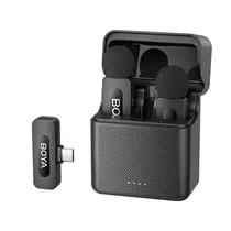 Microfone de Lapela Sem Fio Boya BY-V30 com USB-C - Preto (Anatel)