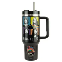 Copo Térmico Weedoo Pink Floyd - 1.2L - com Canudo - Preto e Vermelho