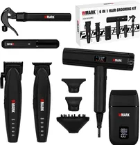 Kit Cortador de Cabelo Wmark NG-8635KIT 6 Em 1 110V/60HZ Black
