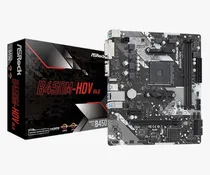 Placa Mãe AMD AM4 Asrock B450M-HDV R4.0 Micro ATX DDR4