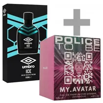 Kit Perfume Feminino Police To Be MY.Avatar For Woman Edp 125ML + Perfume Masculino Umbro Ice Edt 100ML