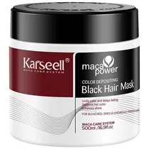 Máscara Capilar Karseell Maca Power Color Depositing Black Hair de 500ML