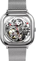 Relogio Masculino Ciga Design Z011-SISI-W3 Skeleton Automatic Watch Edge-Full Holow Silver