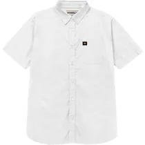Camisa Caterpillar Masculino Poplin s/s 2XL Branco - 4020091-10110