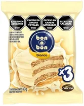 Alfajor Branco Arcor Bon O Bon Triplo - 60G