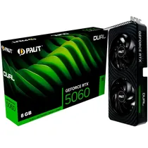 Placa de Vídeo Palit Geforce RTX5060 Dual, 8GB GDDR7, 128BITS, 1X HDMI 2.1B 3X Displayport 2.1B, NE75060019P1-GB2063D