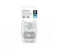 Suavinex Nuery Chupete Fisiologico 6/18M 2U Fox Polipropileno/Silicona 6-18M+ Gris