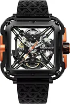 Relogio Masculino Ciga Design X011-BLOG-W5BK Skeleton Automatic Watch Edge-Gorilla Orange