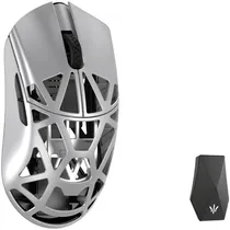 Mouse Gamer Wlmouse Beast X Max Magnesium Omron Opticals Solid Side Dongle 8K Sem Fio - Prata