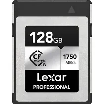 Memória Cfexpress Lexar Professional Tipo B Silver 1750 MB/s-1300 MB/s 128 GB (LCXEXSL128G-Rneng)