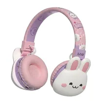 Fone de Ouvido Luo LU-998 - Coelho - BLT/LED/Lilas