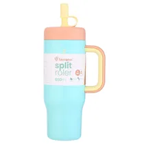 Garrafa Térmica Terrano Split Roler - 650ML - com Canudo - Azul Claro