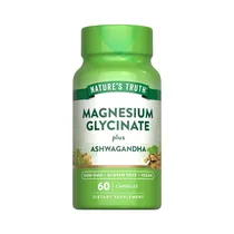 Vitamina Nature's Truth Magnesium Glycinate + Ashwagandha 60 Cápsulas
