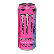 Energético Monster Sem Açucar Ultra Fantasy Ruby Red Lata 16OZ 473ML