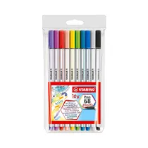 Marcador Rotulador Stabilo Pen 68 Brush 568/10-11 10 Unidades