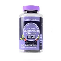 Earths Creation Vitamina Magnesium Citrate Gummies 180MG 60 Gummies Plastico Morado