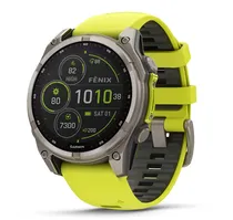 Garmin Relógio Fênix 8 47MM Solar Sapphire Yellow 010-02906-20