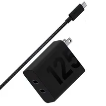 Carregador de Parede Motorola PG38C06718 125W Turbopower Duo USB-C + Cabo USB-C - Preto