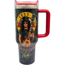 Vaso Térmico Weedoo Guns Slash 1.2L Con Pajita - Black/Red