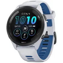 Relógio Smartwatch Garmin Forerunner 265 46 MM - Whitestone/Tidal Blue (010-02810-01)