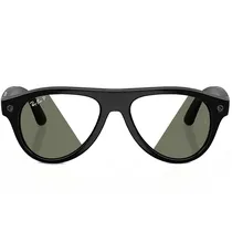 Óculos Inteligente Transitions Ray Ban Meta Aviator (Gen 3) RW4016 com Câmera e Speaker - Shiny Black/Green