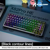 Teclado Mecanico Wireless Attack Shark X82PRO He RGB/ 75%/ 8K/ Rapid Trigger/ Magnetic SW/ Comic
