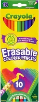 Lápis de Cor Crayola Erasable Colored Pencils 68-4410 (10 Unidades)