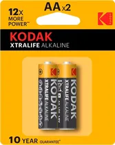 Pilha Kodak Xtralife Alkaline - AAX2 (2 Unidades)