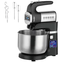Batedeira Sonifer Stand Mixer SF-7037 - 2 Em 1 - 500W - 3.5L - 220V 50/60HZ - Preto e Inox