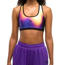 Top Umbro Feminino Running Impulse Roxo com Preto s