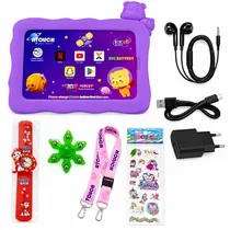 Tablet Atouch KC64 Lite Kids Dual Sim 256GB/1GB Ram de 7.85" 13MP/8MP + Capinha Roxo