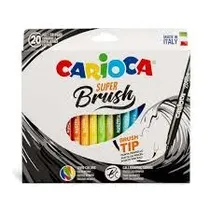 Carioca CA42968 Super Marcadores de Colores Punta de Pincel 20PCS