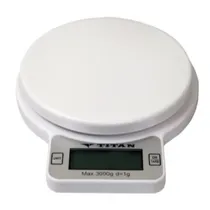 Mini Balança Digital Portatil Titan Kitchen B8027A de Cozinha / 5KG / 1G / A Pilha (Pilha Incluida) - Branco