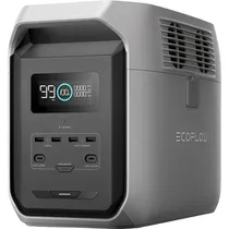 Estação de Energia Portátil Ecoflow Delta 3 1500 - Cinza/Preto