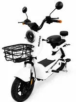 Moto Elétrica Midi Pro MDP-500TURBO 500W 48V/20AH - Branco (Acompanha Capacete)