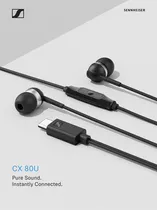 Auricular Sennheiser CX 80U c/Cable Type-C White