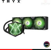 Cooler Liquid TRYX Stage 360 Argb Black Aio 4"/Ips Dual Scrren/TDP/3FAN