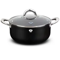 Panela Berlinger Haus Antiaderente Preto com Tampa 28CM