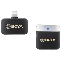 Microfone Boya BY-M1V5 Sem Fio Lightning - Preto/Cinza (1TX+1RX)
