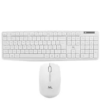 Teclado + Mouse Mtek KM-5239W Wireless / Portugués - Blanco