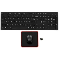 Kit Teclado Mox MO-K351 Wireless + Mouse + Mousepad / Português - Preto