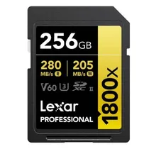Cartão de Memória Lexar SD 256GB Gold 280-205MB/s V60
