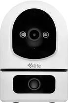 Câmera Smart Wi-Fi 4LIFE Trakduo 360° Dual 3MP + 3MP - Branco (FLU25X)