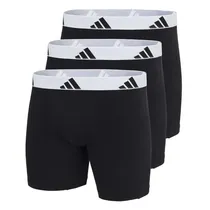 Boxer Adidas 3PCS Flex Cotton Long Negro Blanco